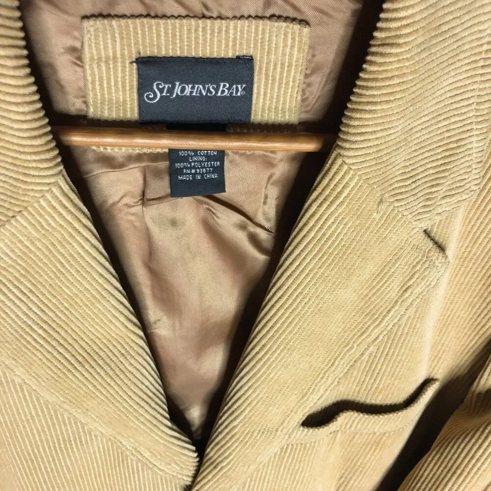 St Johns Bay Mens Corduroy Blazer Jacket Sport Coat Two‎ Button